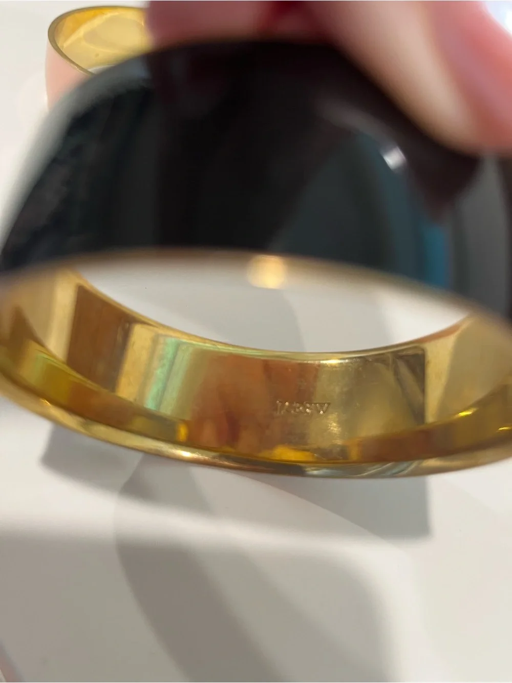 J. Crew Gold-Tone Black and Blush Bracelet Duo